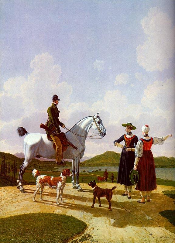 Wilhelm von Kobell Riders on Lake Tegernsee France oil painting art